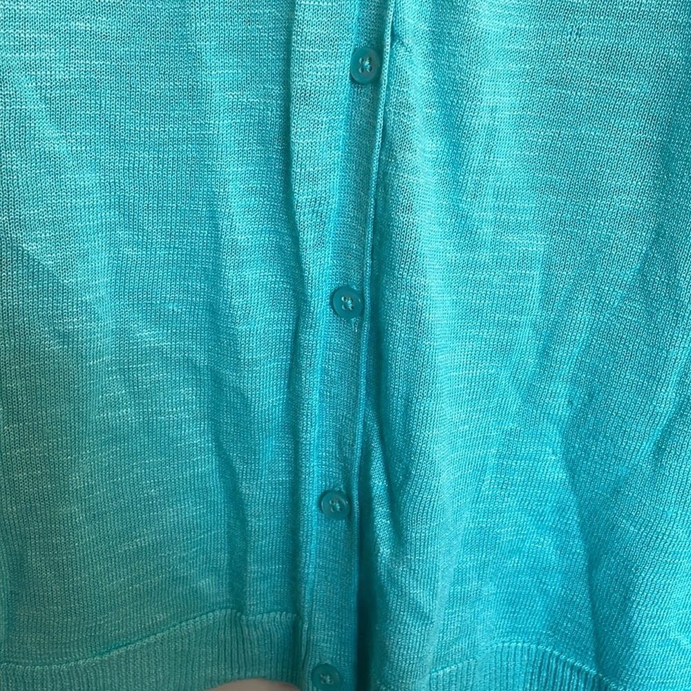 Croft & Barrow Turquoise Cardigan - Picture 2 of 9